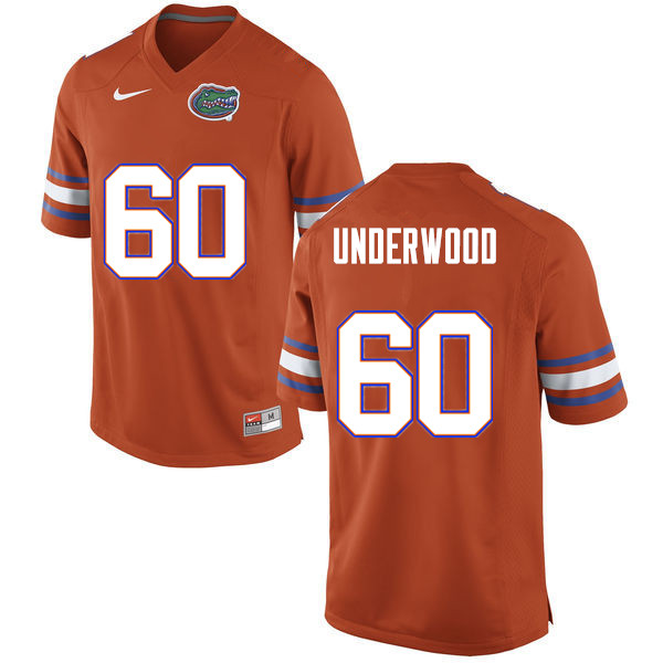 Men #60 Houston Underwood Florida Gators College Football Jerseys Sale-Orange